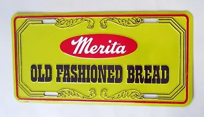 Merita Old Fashioned Bread License Plate NEW OLD STOCK Route Salesman Truck • $42.74