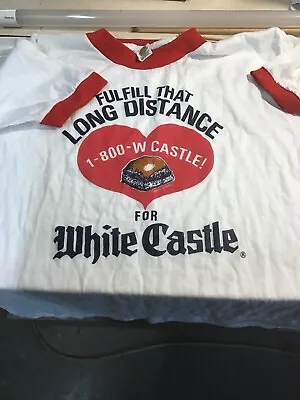 Vintage White Castle Restaurant T-Shirt Fulfill That Long- M 38-40 New Old Stock • $25