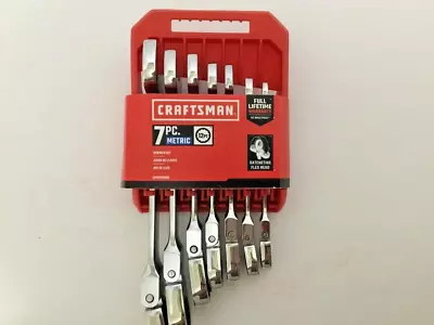 Craftsman CMMT87009  Polished Ratcheting Flex Head  Wrench Set: 7 Pc Metric • $43