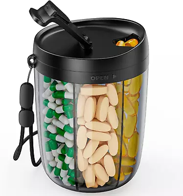 Large Supplement Organizer Bottle Holds Plenty Of Vitamins In 1 Monthly Pill Di • $22.30