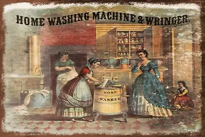 £3.93 • Buy Vintage Advert Washing Machine Retro Style Metal Plaque Sign, Laundry