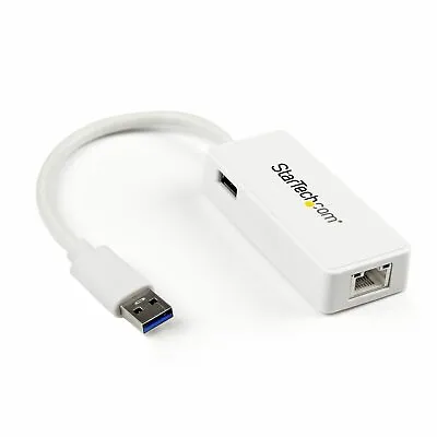 £61.90 • Buy Star Tech 1000Mbps Auto MDIX USB 3.0 To RJ45 Ethernet Adapter W/ USB Port White
