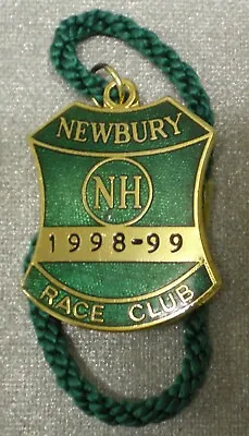 NEWBURY RACE CLUB Enamel Badge 1998-99 NH HORSE RACING RACECOURSE WO LEWIS • £5.99