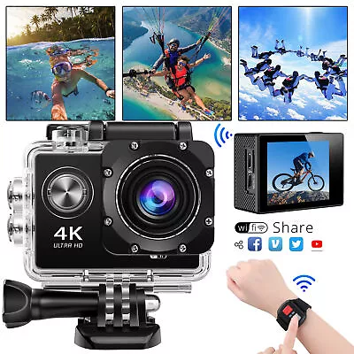 1080P 4K Ultra HD Sport Action WiFi Camera DVR DV EIS Waterproof 20MP Camcorder • $31.89