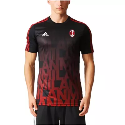 AC Milan Football Shirt (Size XS) Men's Adidas Pre Match Game Shirt - New • £29.99