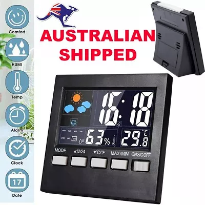 $14.99 • Buy Bedside Digital Clock LED Display Desk Table Time Temperature Alarm Modern Decor