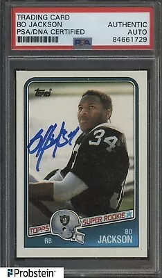 Bo Jackson Signed 1988 Topps Football #327 Raiders RC Rookie AUTO PSA/DNA • $148.50