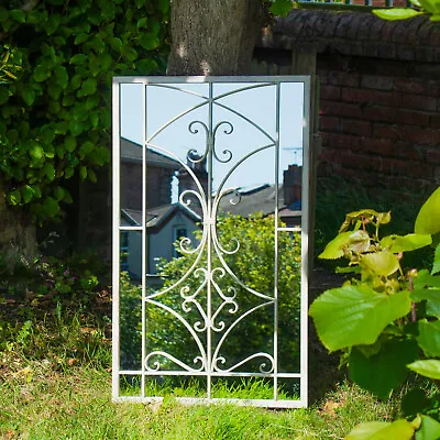 Woodside Alston Large Decorative Rectangle Outdoor Garden Mirror 60.5cm X 100cm • £59.99