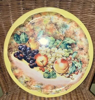 Vintage Daher Decorated Ware 12  Metal Fruit Tray Made In England 11101 - EUC • $12.60