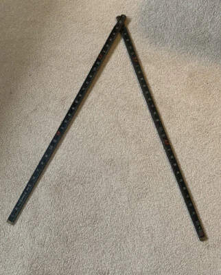 $25.07 • Buy Rabone No 1611  5ft Folding Rule, Vintage Timber Black Finish With Brass Ends