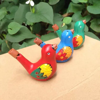 1x Ceramic Hand-painted Musical Whistle Water Birds Whistl__- • $7.28