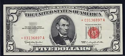 FR.1536* 1963 $5 Legal Tender Star Note VF+ • $25