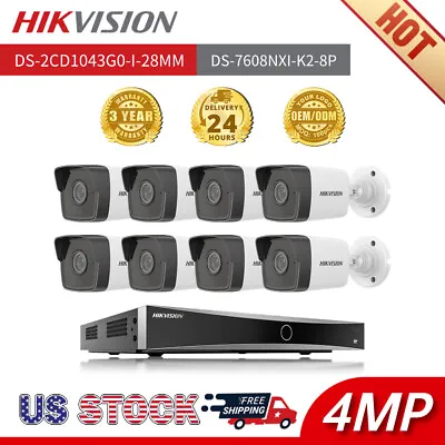 Hikvision CCTV Kit DS-7608NI-I2/8P 8CH Nvr 8MP IR Security Camera  • $430.33