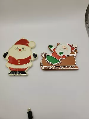 Santa Claus Reindeer Sleigh Cookie Cutter Painted Hallmark Christmas B135 • $9.99