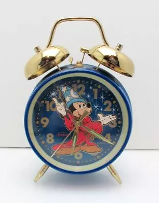 Disney's Fantasia Double Bell Working Alarm Clock By Sunbeam Mickey Mouse • $27.95