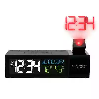 La Crosse Technology 616-1950-INT Silver Atomic Projection Alarm Clock With... • $35.90