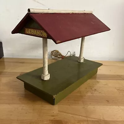Vintage Model Railroad Waiting Station- Wooden- With Wiring- LEBANON STATION • $49.99