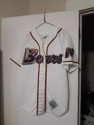 Newark Bears Original 1990's Purple Bears Style White Authentic Blank Jersey S • $75