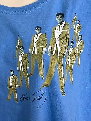 Vintage Elvis Presley 100% Cotton Graphic T-shirt By Steady Size 2X • $15.89