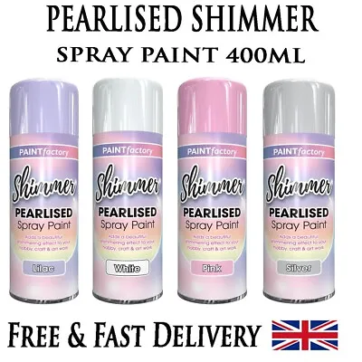 Pearlised Shimmer Effect Spray Paint Pearlescent Pearl Glitter Arts Craft 400ml • £7.99