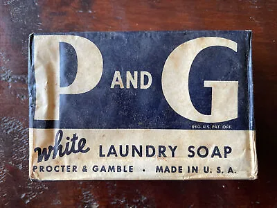 P And G White Laundry Soap Procter Gamble Vintage Unopened NOS • $8