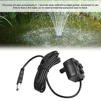 Solar Powered Water Pump For Garden Pond Pool Fish Efficient And Eco Friendly • £7.28
