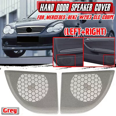 Pair Hand Door Speaker Cover Grey For Mercedes W203 C-Class/CLC-Class 2DR Coupe • $37.59