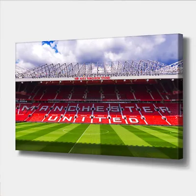 Old Trafford Stadium Man Utd Framed Canvas Picture Print • £47.93