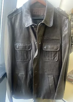 Bally Switzerland Men’s Leather Jacket I 50 USA 40 M-L Made In Italy $5000 • $295