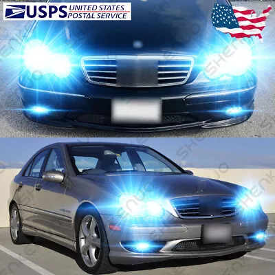 For Mercedes-Benz C230 2002-2007 6X Combo LED Headlight + Fog Light Bulbs Kit GL • $36.74