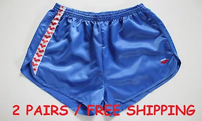 2 Arena 80s Vintage Shorts XL NEW Sports Retro Nylon Running Sprinter Shiny VTG • £20.88