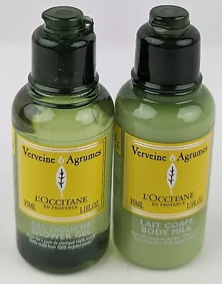 L'Occitane Verveine Verbena & Agrumes Citrus Shower Gel & Body Milk Travel Set • $14.95