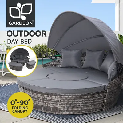 $699.95 • Buy Gardeon Outdoor Sun Lounge Setting Patio Furniture Sofa Wicker Garden Day Bed