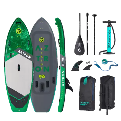 Aztron SIRIUS 9'6  SURF SERIES Inflatable SUP Stand Up Paddleboard Package  • $840