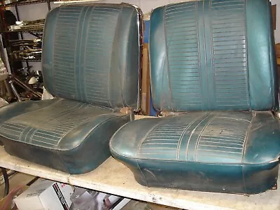 1962 1963 1964 Chevrolet Impala SS B Body Teal Bucket Seat Cores Pair GM OEM • $1500