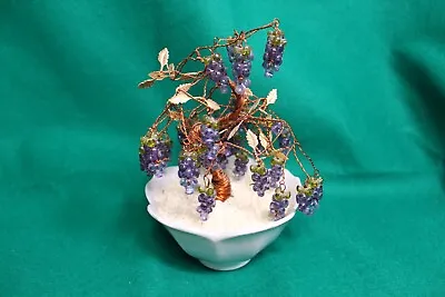 Vintage Twisted Wire Copper Art Beaded Bonsai Tree Prosperity Made In Japan • $5.95