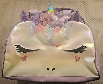 OMG! Accessories Miss Gwen Lavender Unicorn Duffle/Dance Bag NWT • $29.95