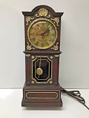 Vintage Electric Grandfather Mantle / Desk Clock With COCA COLA Advertising • $49