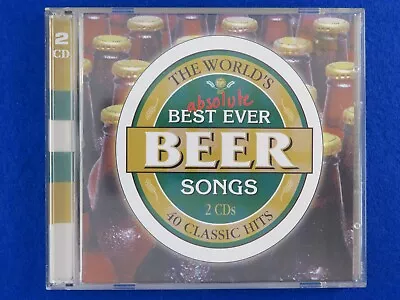 The World's Absolute Best Ever Beer Songs 2 Disc Set - CD - Fast Postage !! • $8.99