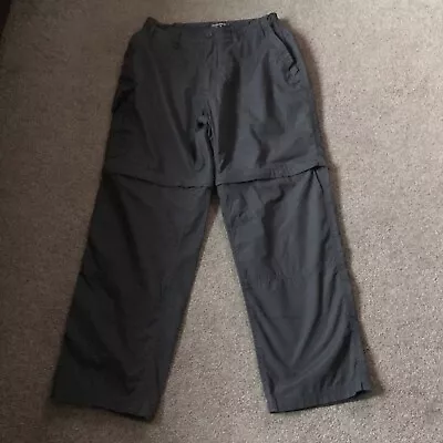 Craghoppers Walking Casual Trousers Zip Off Leg Grey Size 32” X 30” • £15