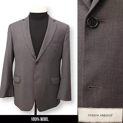 JOSEPH ABBOUD Mens Slim Solid Gray 100% WOOL Sport Coat Suit Jacket Blazer 42 S • $49.99