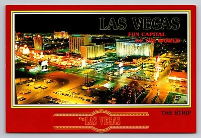 The Strip At Night Las Vegas Nevada Vintage Unposted Postcard • $7