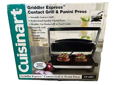 $70 • Buy Cuisinart Express Contact Grill And Panini Press. GP-40PC