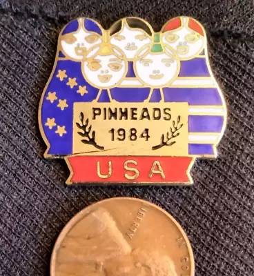 1984 Russian Dolls Pin ~ Pinheads ~ Los Angeles Olympic Pins Collector Club Pin. • $9.99