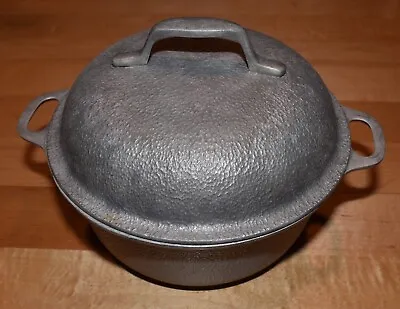 $20 • Buy Vintage Silver-Seal Cast Hammered Aluminum Dutch Oven Pot With Lid 8” Diameter