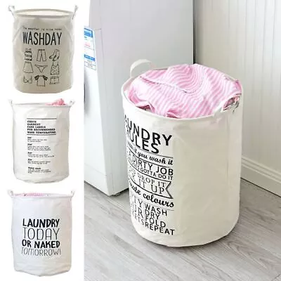 1Pcs Cotton Linen Material Home Organizer Toy Storage Hamper • £7.42