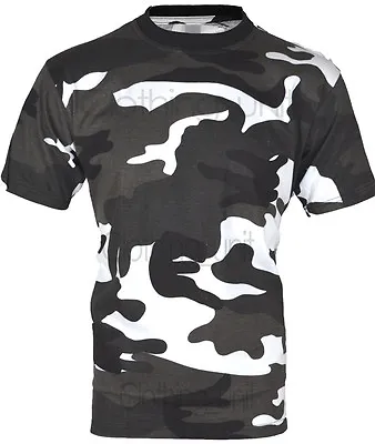 E1 Mens Military Camouflage T Shirt Camo Army Combat New S-5xl • £6.99