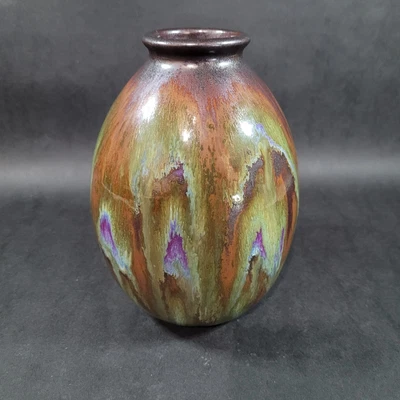 $39.97 • Buy Studio Art Pottery Vase Artist Signed Crystalline Glaze 8  Tall