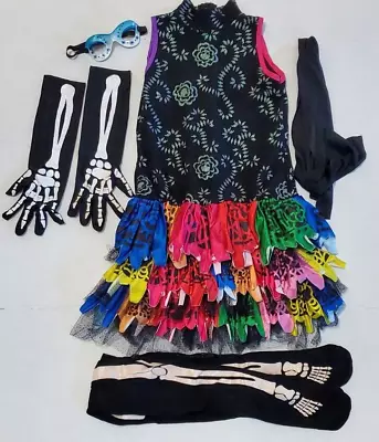 Monster High Skelita Calaveras Size M 8-10 Girls Halloween Play Costume Rubie's • $19.94