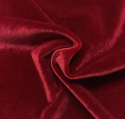 Kravet Plush Mohair Fire Red Wool Velvet Pillow Fabric Rem 21 Long X 55 W • $45.99